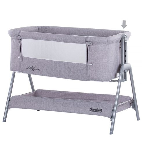 Patut Co-Sleeper Chipolino Sweet Dreams grey, Culoare: Gri,poza 5