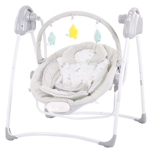 Leagan electric si balansoar Chipolino Paradise grey little stars, Culoare: Gri