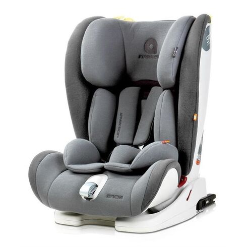 Scaun auto rotativ Apramo Eros Morecambe Grey, 9-36 kg, Culoare: Gri, Grupa: 9-36kg (9 luni - 12 ani)
