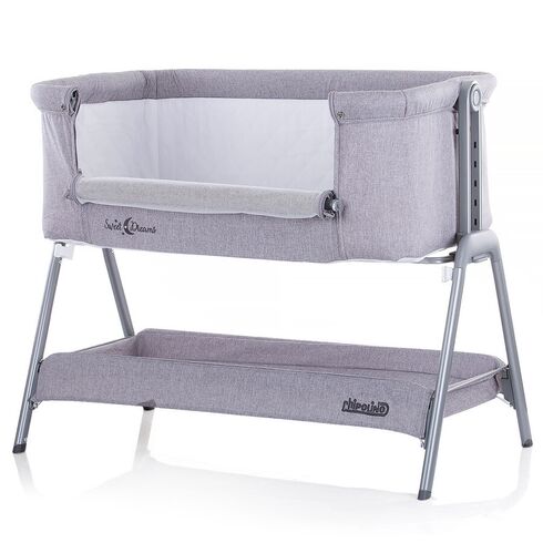 Patut Co-Sleeper Chipolino Sweet Dreams grey, Culoare: Gri,poza 3