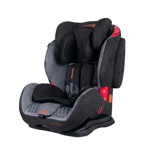Scaun auto Sportivo Grey/Black 9-36 kg Coletto, Culoare: Gri/Negru, Grupa: 9-36kg (9 luni - 12 ani)