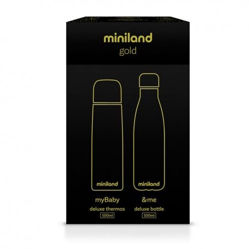 Termos lichide myBaby@me 500 ml Gold (set de 2 termosuri) Miniland Baby, Culoare: Galben, Cantitate: 500ml,poza 5