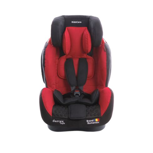 Scaun auto Georgia cu Isofix si Top Tether Rosu Kidscare, Culoare: Rosu/Negru, Grupa: 9-36kg (9 luni - 12 ani),poza 3