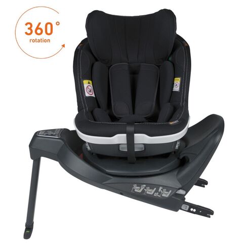 Scaun auto BeSafe iZi Turn i-Size Premium Black Car Interior, Culoare: Gri/Negru, Grupa: 61-105cm (4luni - 4ani)