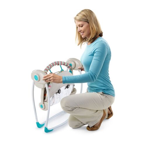 Leagan portabil Bright Starts Petite Jungle,poza 7