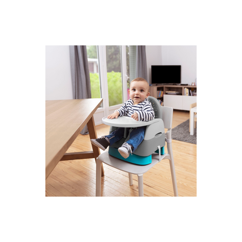 Booster pliabil Badabulle Home & Go, Grey, Culoare: Turquoise,poza 5