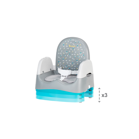 Booster pliabil Badabulle Home & Go, Grey, Culoare: Turquoise