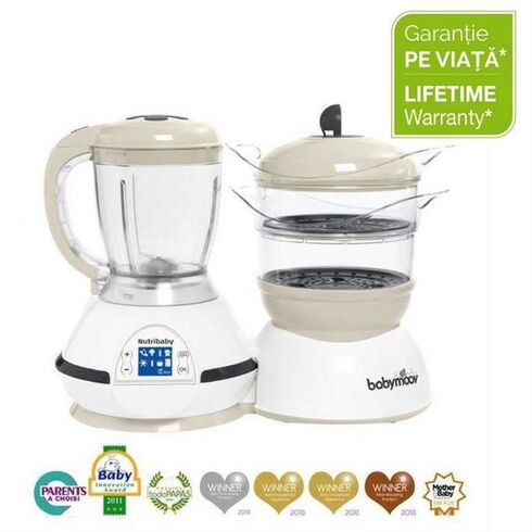 Robot Multifunctional Nutribaby Crem Babymoov, Culoare: Crem,poza 2  - ExclusivMAG.ro Robot Multifunctional Nutribaby Crem Babymoov, Culoare: Crem,poza 2