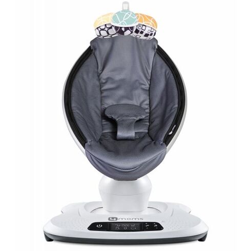 Fotoliu Balansoar Bebelusi 4MOMS MamaRoo 4.0 Cool Mesh Dark-Grey, Culoare: Alb/Gri,poza 2