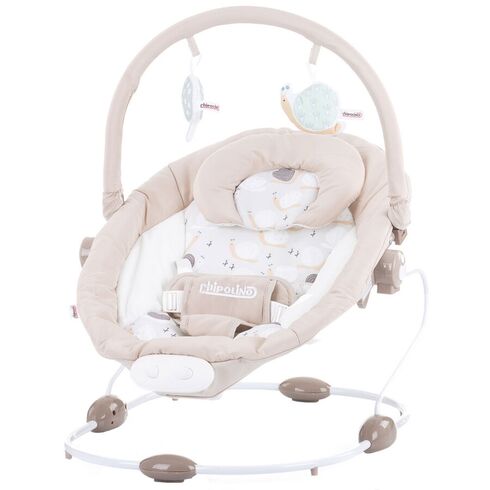 Scaunel balansoar Chipolino Siesta beige, Culoare: Crem,poza 2