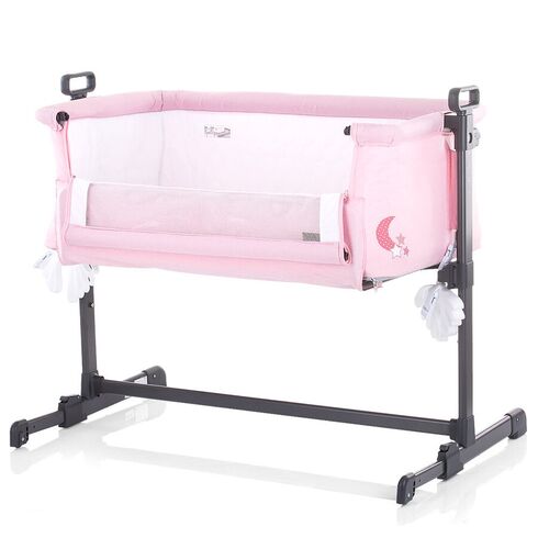 Patut Co-Sleeper Chipolino Close To Me pink stars, Culoare: Roz,poza 3