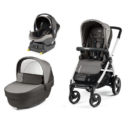 Carucior 3 In 1 Peg Perego Book Plus 51 S Titania, baza i-Size inclusa, Class Grey, Culoare: Gri  - ExclusivMAG.ro