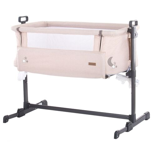 Patut Co-Sleeper Chipolino Close To Me beige stars, Culoare: Crem
