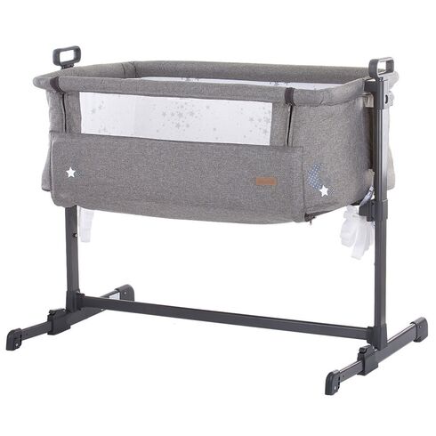 Patut Co-Sleeper Chipolino Close To Me graphite printed stars inside, Culoare: Gri - poza 2 - ExclusivMAG.ro