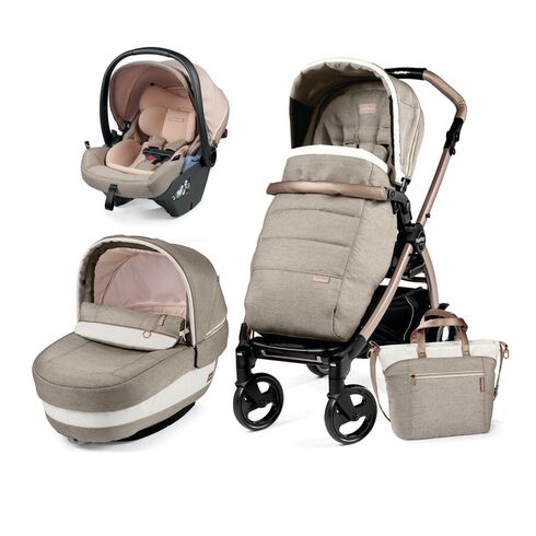 Carucior 3 in 1 Peg Perego Book 51 Titania Lounge, Mon Amour, Culoare: Gri  - ExclusivMAG.ro