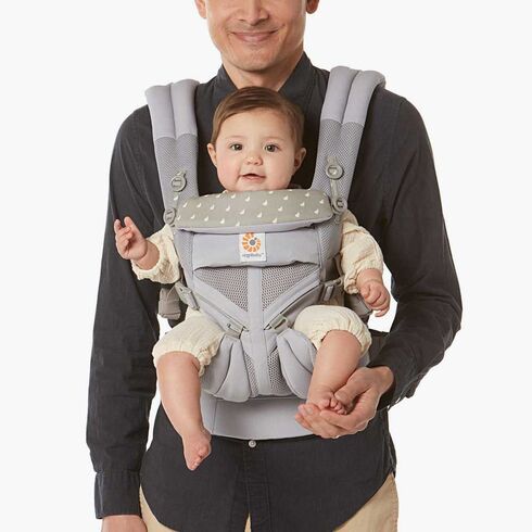 Marsupiu Ergobaby Omni 360 Cool Air Mesh Dewy Taupe, Culoare: Gri deschis - poza 5 - ExclusivMAG.ro