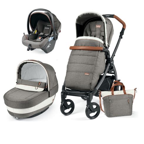 Carucior 3 in 1 Peg Perego Book 51 Titania Lounge, Polo, Culoare: Gri  - ExclusivMAG.ro