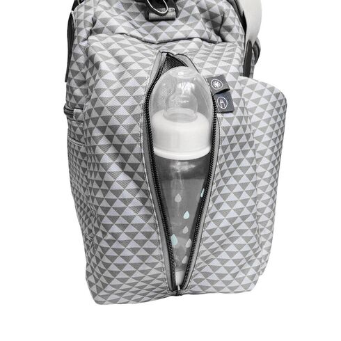 Geanta de infasat Beaba Sydney II Play Print Gri-Coral, Culoare: Gri,poza 4  - ExclusivMAG.ro Geanta de infasat Beaba Sydney II Play Print Gri-Coral, Culoare: Gri,poza 4