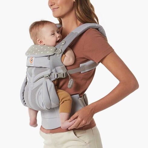 Marsupiu Ergobaby Omni 360 Cool Air Mesh Dewy Taupe, Culoare: Gri deschis - poza 6 - ExclusivMAG.ro