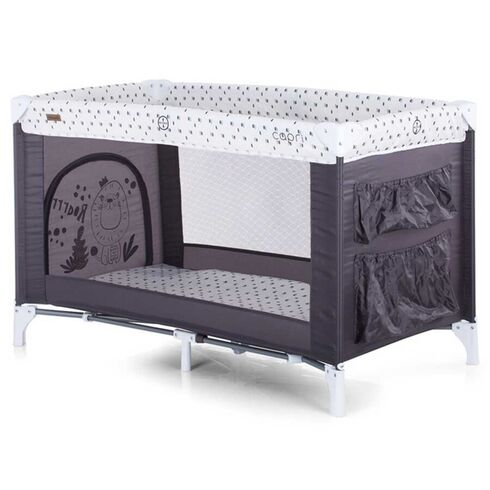 Patut pliabil Chipolino Capri white, Culoare: Alb/Gri,poza 3