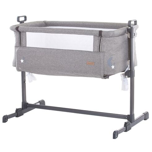 Patut Co-Sleeper Chipolino Close To Me graphite stars, Culoare: Gri deschis,poza 2