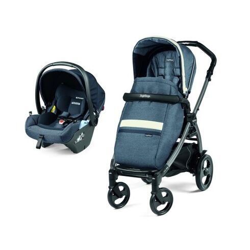 Carucior 2 in 1 Peg Perego Book 51 Titania, Lounge, Luxe Mirage, Culoare: Albastru  - ExclusivMAG.ro