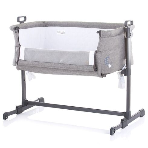 Patut Co-Sleeper Chipolino Close To Me graphite stars, Culoare: Gri deschis,poza 3