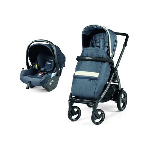 Carucior 2 in 1 Peg Perego Book 51 S Titania, Lounge, Luxe Mirage, Culoare: Albastru