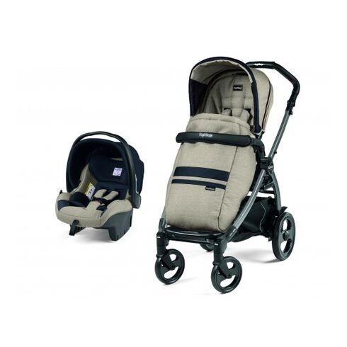 Carucior 2 in 1 Peg Perego Book 51 Titania, Luxe Ecru, 0 - 22 kg, Culoare: Crem  - ExclusivMAG.ro