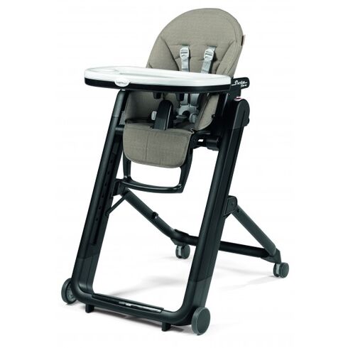 Scaun De Masa Peg Perego, Siesta 2 in 1 Follow Me, Ginger Grey, Culoare: Gri/Negru