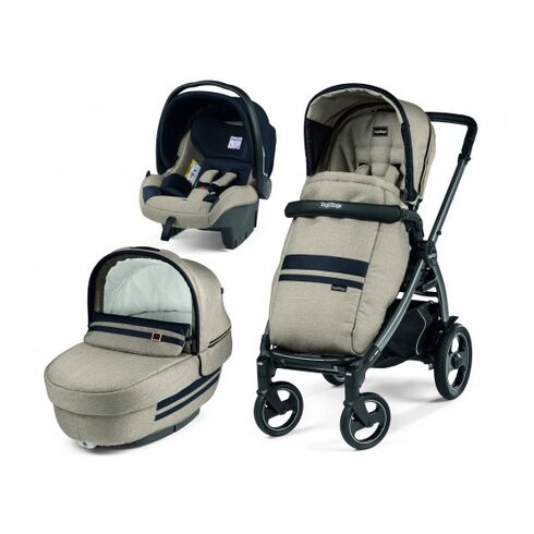 Carucior 3 In 1 Peg Perego Book Plus 51 S Titania, Luxe Ecru, Culoare: Crem