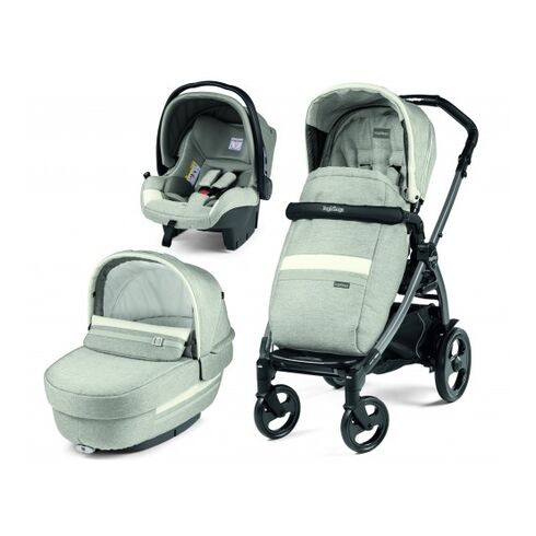 Carucior 3 in 1 Peg Perego Book Plus 51 Titania Luxe Pure, Culoare: Gri deschis  - ExclusivMAG.ro