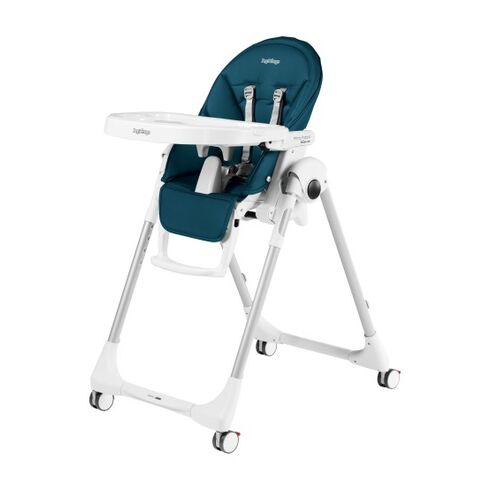 Scaun de masa Prima Pappa Zero, Peg Perego, Follow Me Petrolio, Culoare: Albastru