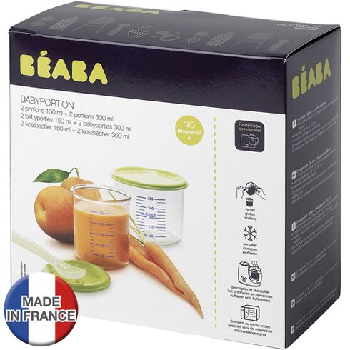 Set 4 recipiente ermetice PP pentru hrana - Beaba
