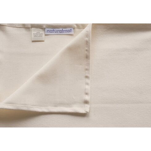 Cearsaf de protectie din bumbac organic periat pentru saltea 60x120 Naturalmat  - ExclusivMAG.ro