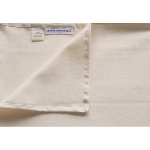 Cearsaf de protectie din bumbac organic periat pentru saltea 70x140 Naturalmat  - ExclusivMAG.ro