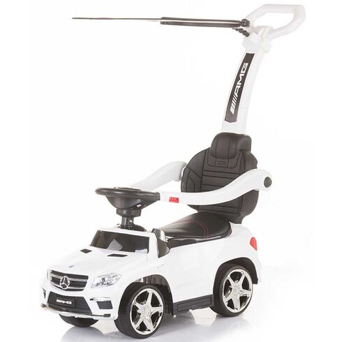 Masinuta de impins cu copertina Chipolino Mercedes Benz GL63 AMG white, Culoare: Alb