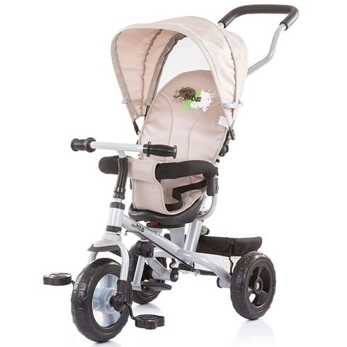 Tricicleta cu copertina si sezut reversibil MaxRide beige - Chipolino