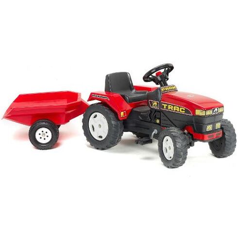 Tractor Trac Rosu cu Remorca si Pedale - Falk  - ExclusivMAG.ro
