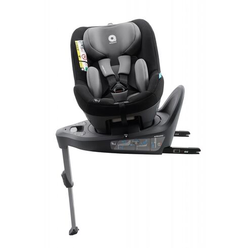 Scaun auto rotativ i-Size Mettro Hub, Dawn Grey 40-105 cm Apramo, Culoare: Gri, Grupa: 0-18kg (0 luni - 4 ani),poza 4