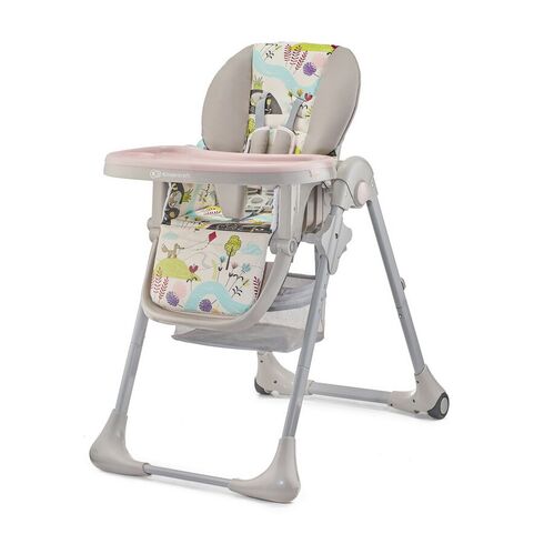 Scaun de masa Tastee Kinderkraft Pink Leaf, Culoare: Roz