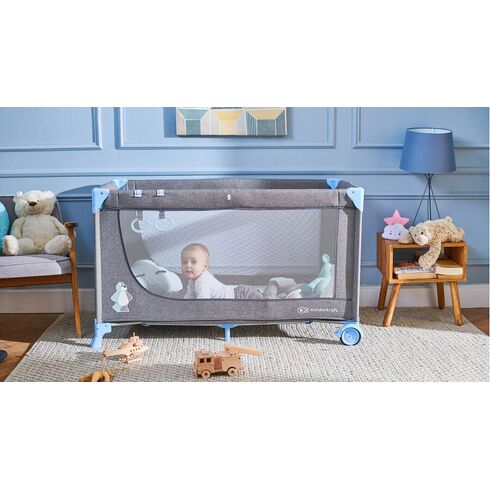 Patut pliant Kinderkraft Joy Blue, Culoare: Blue,poza 11