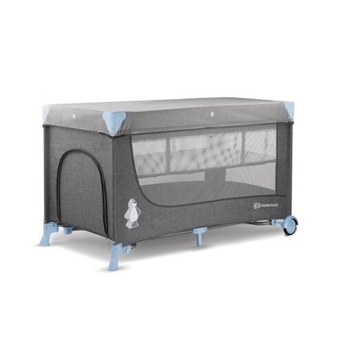 Patut pliant Kinderkraft Joy cu accesorii Blue, Culoare: Blue,poza 6