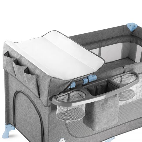 Patut pliant Kinderkraft Joy cu accesorii Blue, Culoare: Blue,poza 12