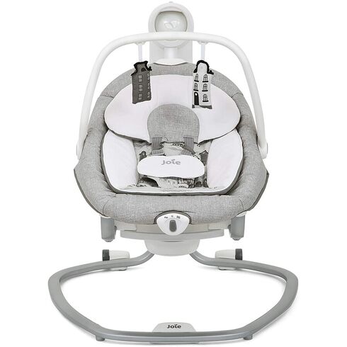 Leagan si balansoar rotativ Joie Serina 2 in 1 Petite City, Culoare: Gri deschis,poza 2