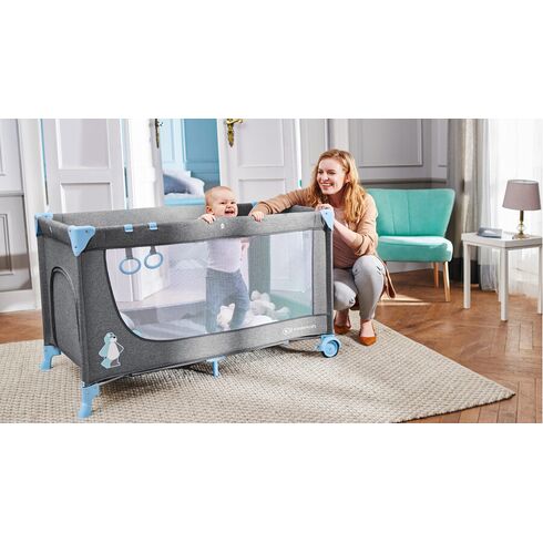 Patut pliant Kinderkraft Joy Blue, Culoare: Blue,poza 10