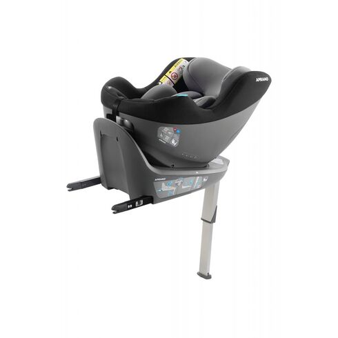 Scaun auto rotativ i-Size Mettro Hub, Dawn Grey 40-105 cm Apramo, Culoare: Gri, Grupa: 0-18kg (0 luni - 4 ani),poza 6