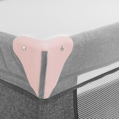 Patut pliant Kinderkraft Joy cu accesorii Pink, Culoare: Roz,poza 11