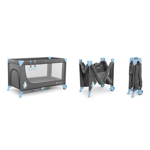 Patut pliant Kinderkraft Joy Blue, Culoare: Blue,poza 2