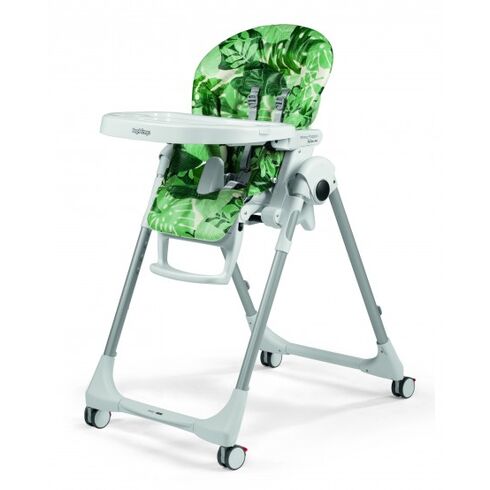 Scaun de masa Prima Pappa Zero Peg Perego, Follow me Foliage, Culoare: Verde